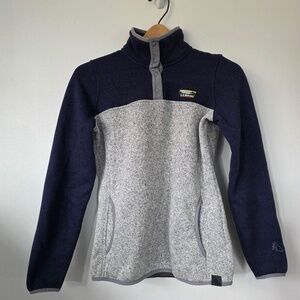 LL Bean 1/4 Snap‎ Fleece Color Block Pullover - XXS
